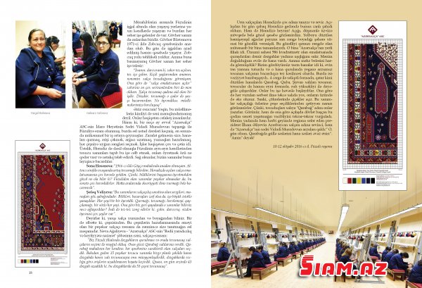 “Azərbaycan xalçaları” jurnalının 21-ci sayı nəşr olunub “Azərbaycan xalçaları” jurnalının 21-ci sayı nəşr olunub
